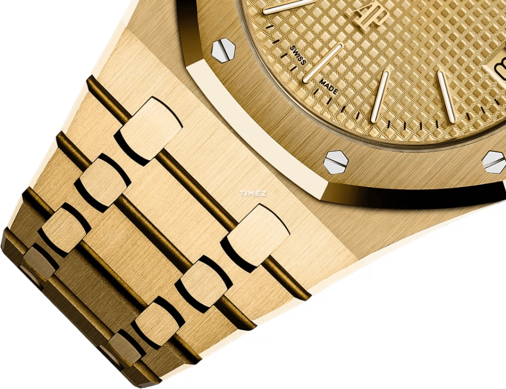 Audemars Piguet,Royal Oak 39mm,39mm,Yellow Gold,Champagne,Automatic,Day,40hours,15202BA,15202BA.OO.1240BA.02.A