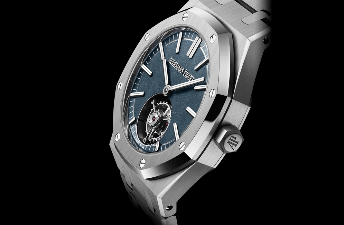 Audemars Piguet,Royal Oak 41mm,41mm,Titanium,Blue,Automatic,Tourbillon,65hours,26730TI,26730TI.OO.1320TI.01 50th