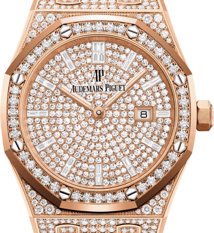 Audemars Piguet,Royal Oak 33mm,33mm,Pink Gold,Rose Gold,Quartz,Day,In-house Caliber,67652OR,67652OR.ZZ.1265OR.01