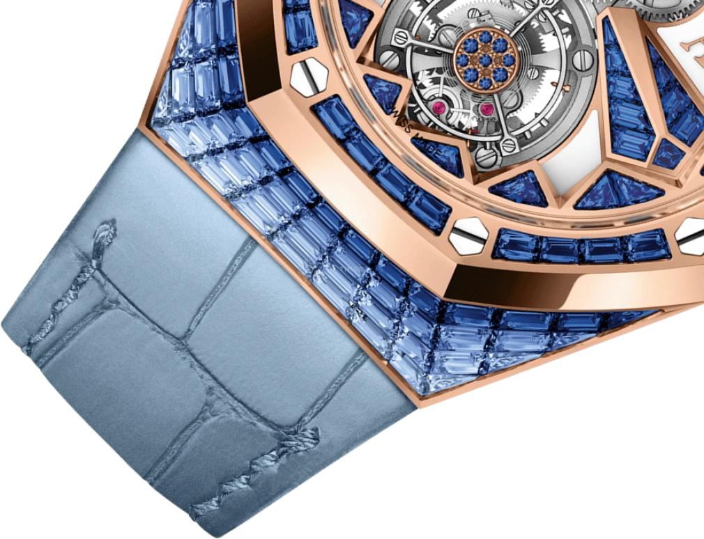 Audemars Piguet,Royal Oak Concept 38.50mm,38.50mm,Pink Gold,Skeleton,Grey,Blue,Handwound,Tourbillon,72hours,26228OR,26228OR.SS.D314CR.01