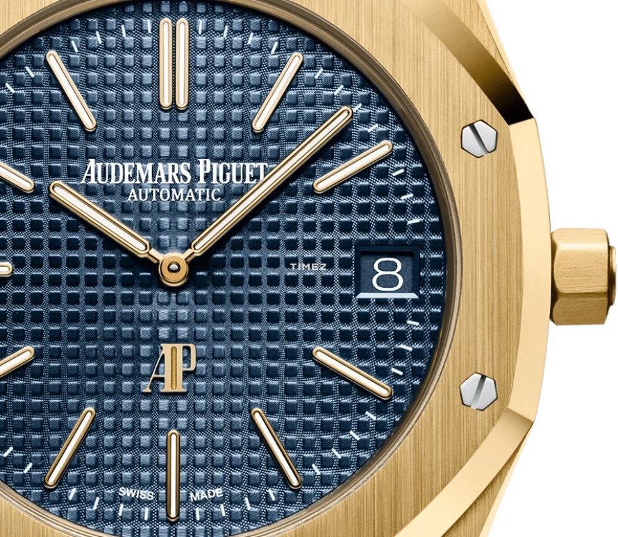 Audemars Piguet,Royal Oak 39mm,39mm,Yellow Gold,Blue,Automatic,Day,40hours,15202BA,15202BA.OO.1240BA.01.A