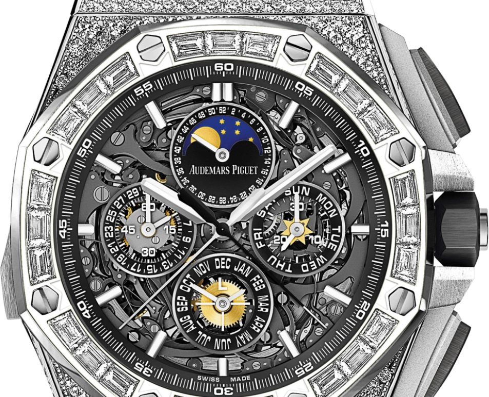 Audemars Piguet,Royal Oak Offshore 44mm,44mm,White Gold,Skeleton,Automatic,Chronograph,Moonphase,Perpetual Calendar,Month,45hours,In-house Caliber,26575BC,26575BC.ZZ.A002CA.01
