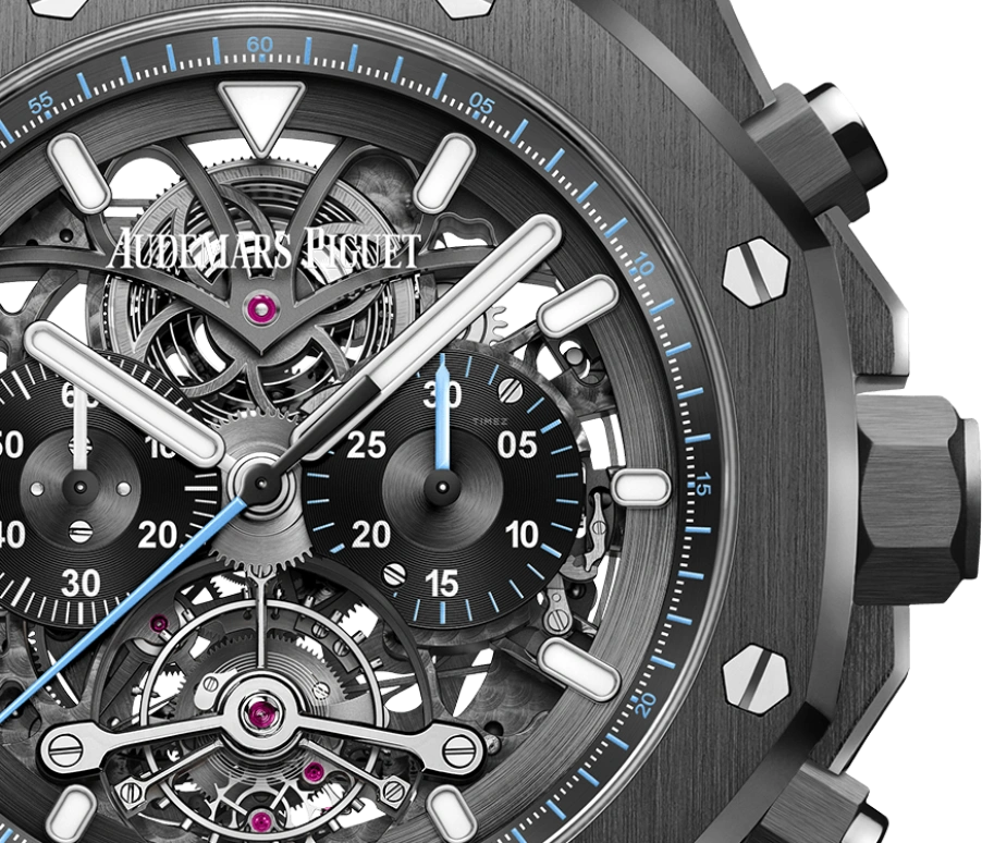 Audemars Piguet,Royal Oak 44mm,44mm,Titanium,Ceramic,Skeleton,Handwound,Chronograph,Tourbillon,26343CE,26343CE.OO.D002CA.02