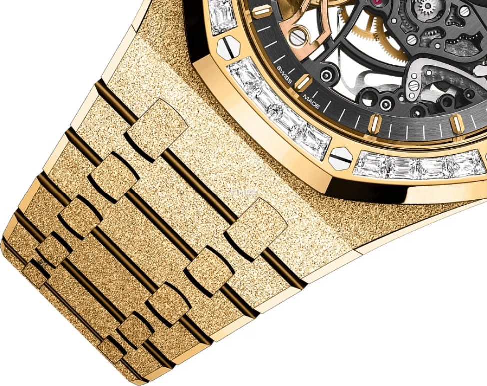 Audemars Piguet,Royal Oak 41mm,41mm,Yellow Gold,Skeleton,Grey,Automatic,Double Balance,45hours,15412BA,15412BA.ZG.1224BA.01