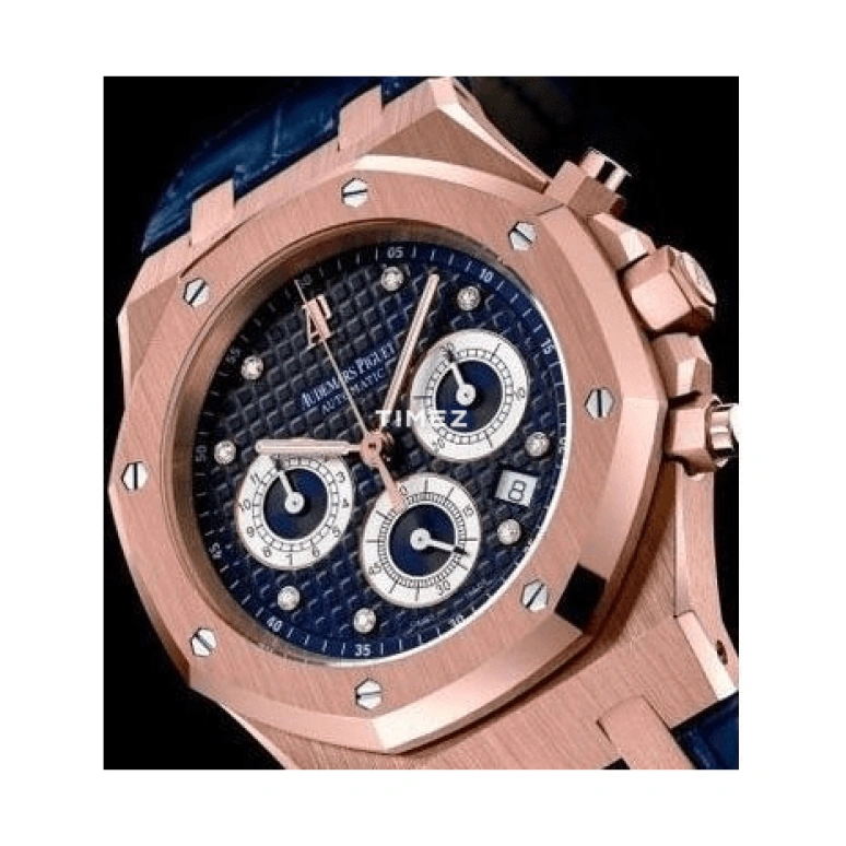 Audemars Piguet,Royal Oak 39mm,39mm,Rose Gold,Black,Blue,Automatic,Chronograph,Day,26277OR,26277OR.OO.D018CR.01