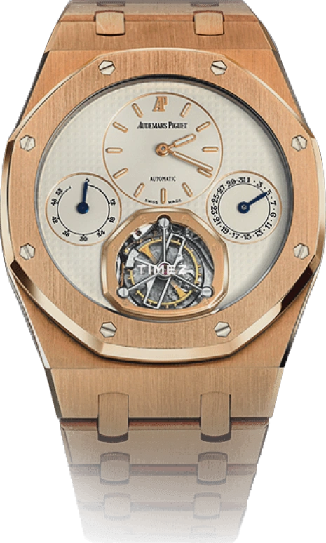 Audemars Piguet,Royal Oak 40mm,40mm,Pink Gold,White,Silver,Automatic,Day,Power Reserve Indicator,Tourbillon Escapement,25831OR,25831OR.O.1110OR.01