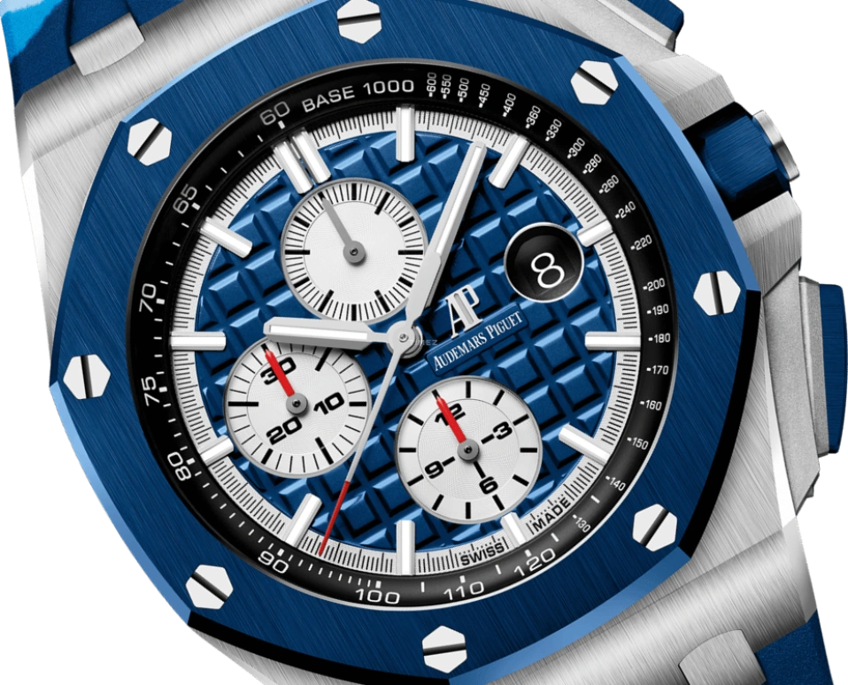 Audemars Piguet,Royal Oak Offshore 44mm,44mm,Ceramic,Stainless Steel,Blue,Automatic,Chronograph,Day,26400SO,26400SO.OO.A335CA.01