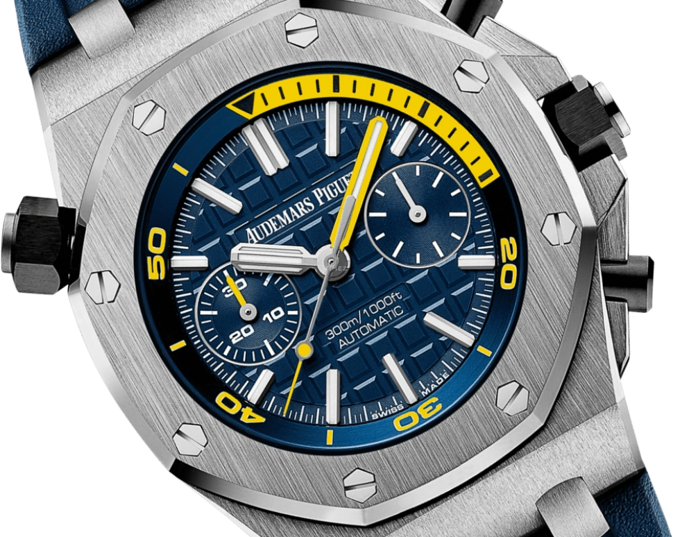 Audemars Piguet,Royal Oak Offshore 42mm,42mm,Stainless Steel,Blue,Automatic,Chronograph,50hours,26703ST,26703ST.OO.A027CA.01