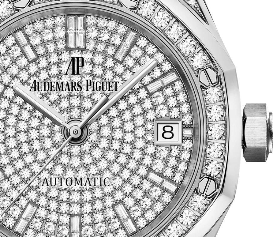 Audemars Piguet,Royal Oak 37mm,37mm,White Gold,Silver,Automatic,Day,60hours,15452BC,15452BC.ZZ.1258BC.01