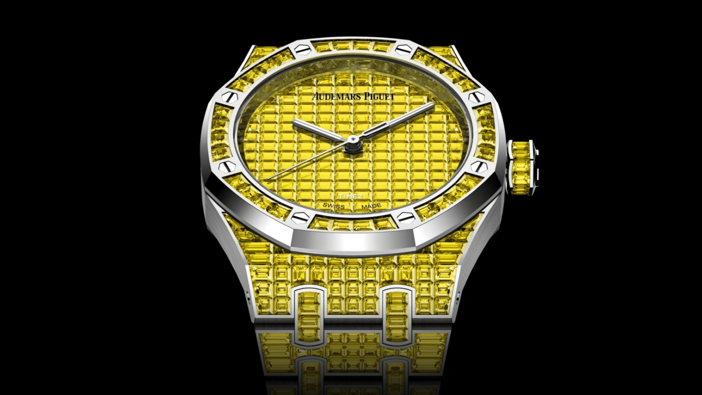Audemars Piguet,Royal Oak 37mm,37mm,White Gold,Yellow,Automatic,60hours,In-house Caliber,15554BC,15554BC.RY.1274BC.01