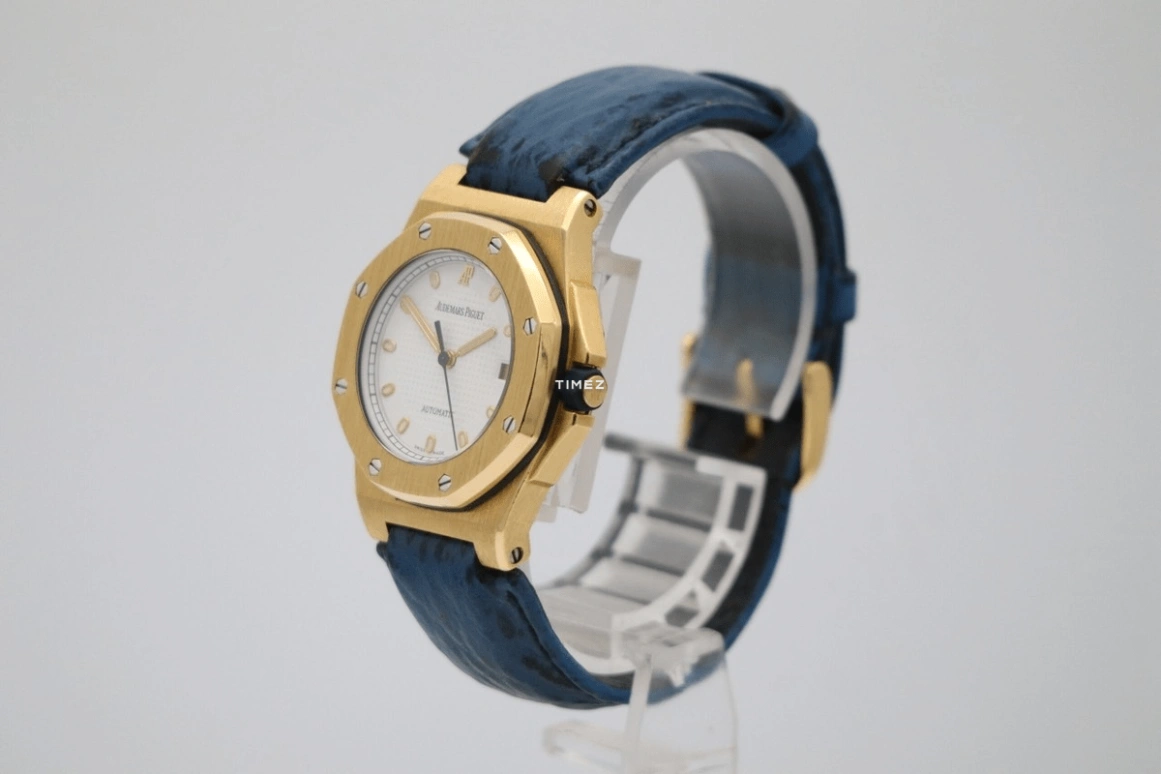 Audemars Piguet,Royal Oak Offshore 32mm,32mm,Yellow Gold,White,Automatic,Day,40hours,77151BA,77151BA.O.0009.02
