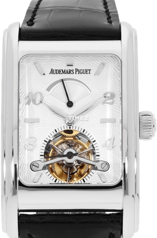 Audemars Piguet,Edward 29x49mm,29x49mm,White Gold,Antique Silver,Handwound,Power Reserve Indicator,Tourbillon,26006BC,26006BC.OO.D002CR.01