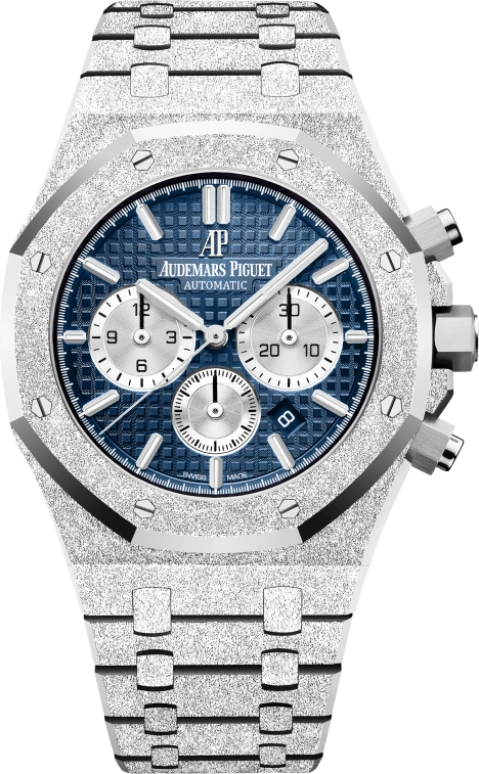 Audemars Piguet,Royal Oak 41mm,41mm,White Gold,Blue,Silver,Automatic,Chronograph,Day,26331BC,26331BC.GG.1224BC.02