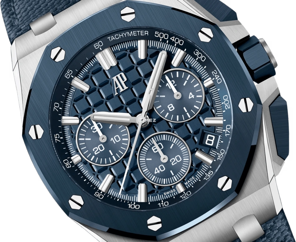 Audemars Piguet,Royal Oak Offshore 43mm,43mm,Stainless Steel,Ceramic,Blue,Automatic,Chronograph,Day,26420SO,26420SO.OO.A029VE.01