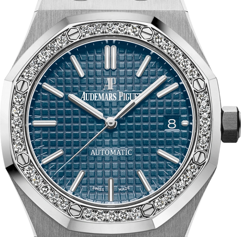 Audemars Piguet,Royal Oak 37mm,37mm,Stainless Steel,Blue,Automatic,Day,60hours,Kali Uchis,15451ST,15451ST.ZZ.1256ST.03