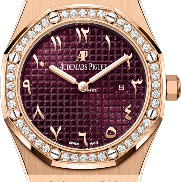 Audemars Piguet,Royal Oak 33mm,33mm,Rose Gold,Purple,Quartz,Day,In-house Caliber,67651OR,67651OR.ZZ.1261OR.06