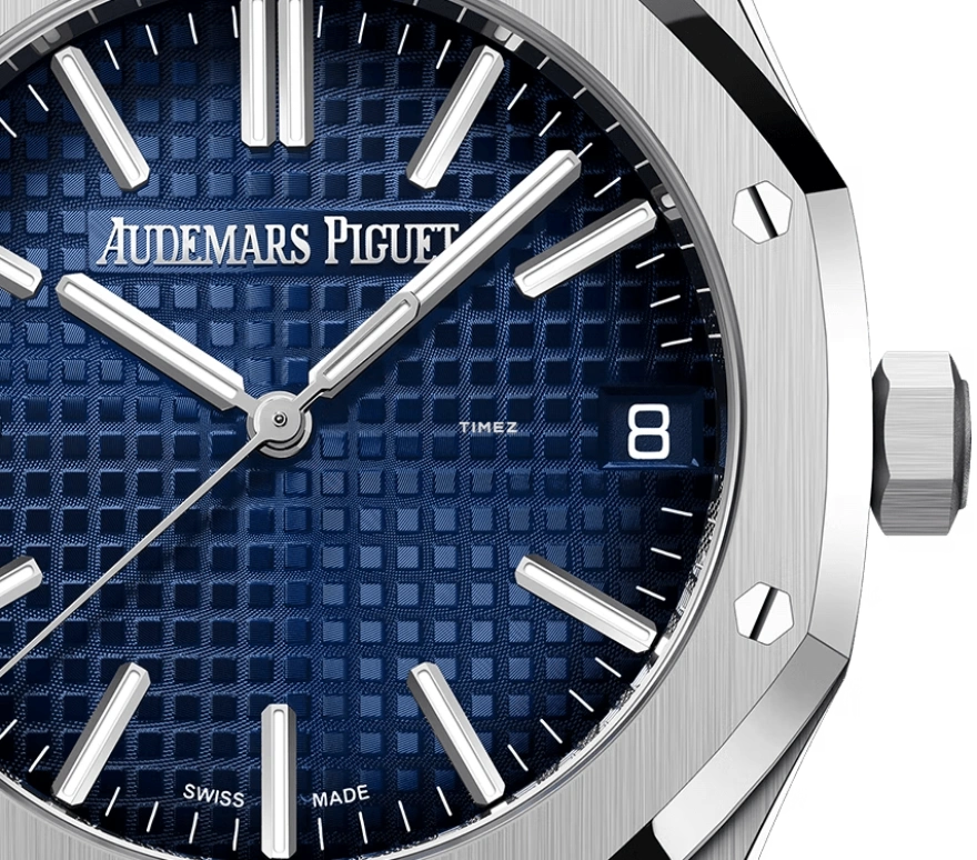 Audemars Piguet,Royal Oak 41mm,41mm,White Gold,Blue,Automatic,Day,70hours,15510BC,15510BC.OO.1320BC.04