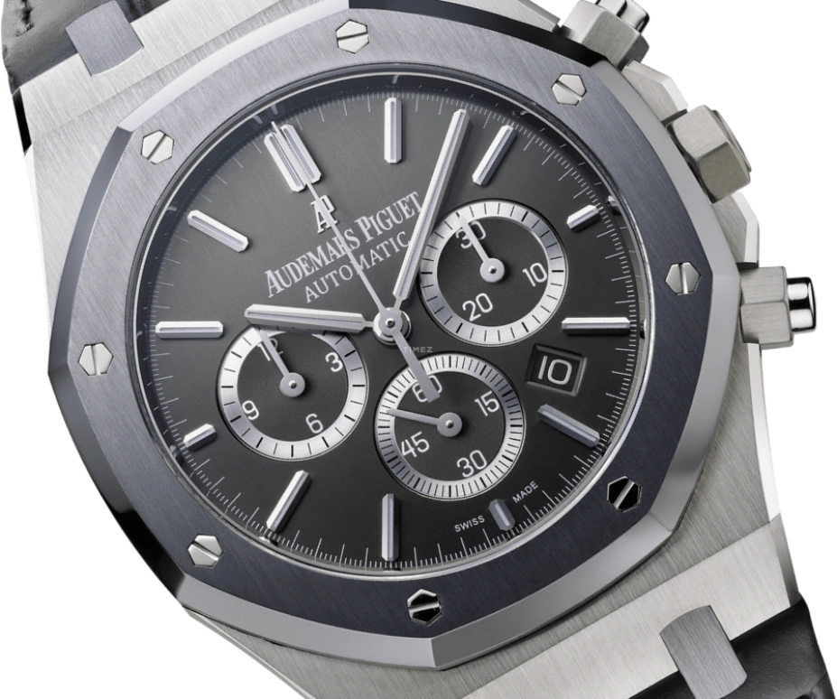Audemars Piguet,Royal Oak 41mm,41mm,Stainless Steel,Coal,Automatic,Chronograph,Day,26325TS,26325TS.OO.D005CR.01