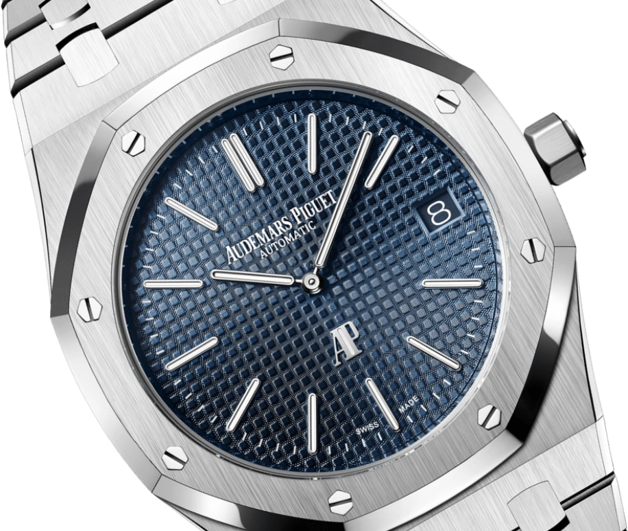 Audemars Piguet,Royal Oak 39mm,39mm,Stainless Steel,Blue,Automatic,Day,40hours,15202ST,15202ST.OO.1240ST.01