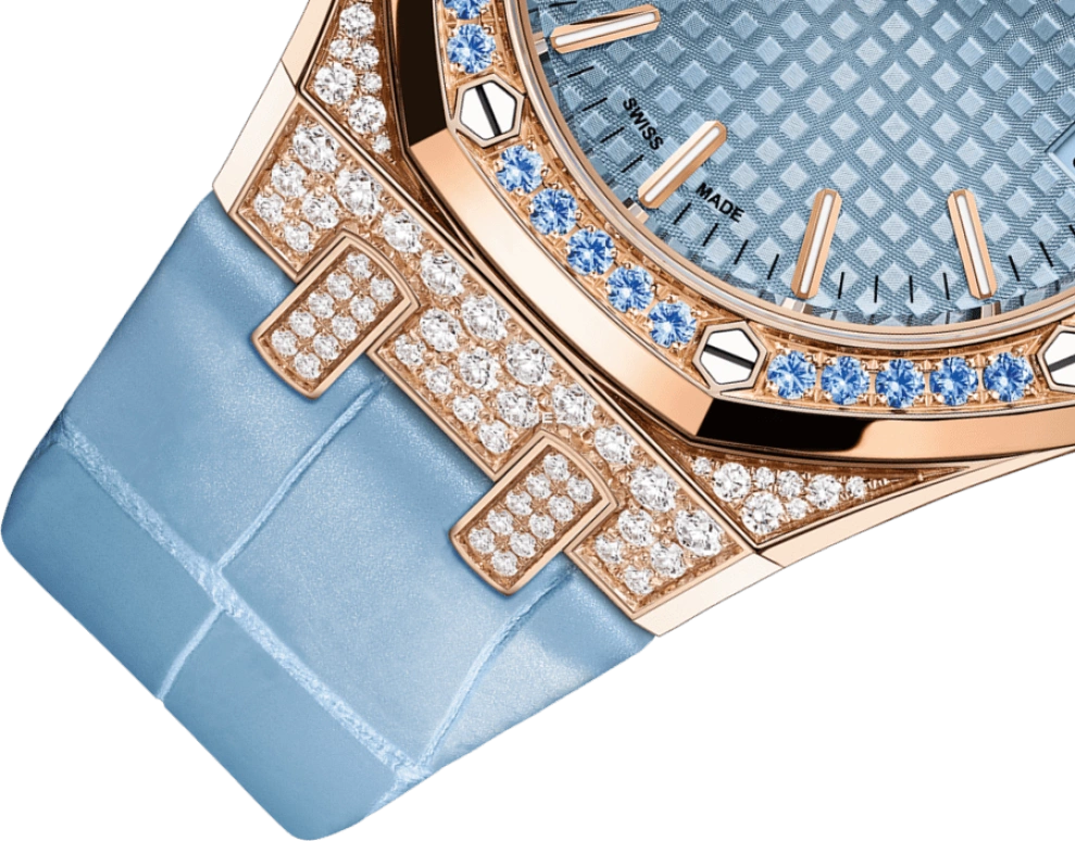 Audemars Piguet,Royal Oak 37mm,37mm,Rose Gold,Blue,Automatic,Day,Octagon,15551OR,15551OR.ZS.D344CR.01