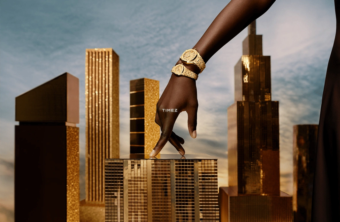 Audemars Piguet,Royal Oak 34mm,34mm,Yellow Gold,Champagne,Gold,Automatic,Day,50hours,ChiaraFerragni,TheblondeSalad,77450BA,77450BA.GG.1361BA.01