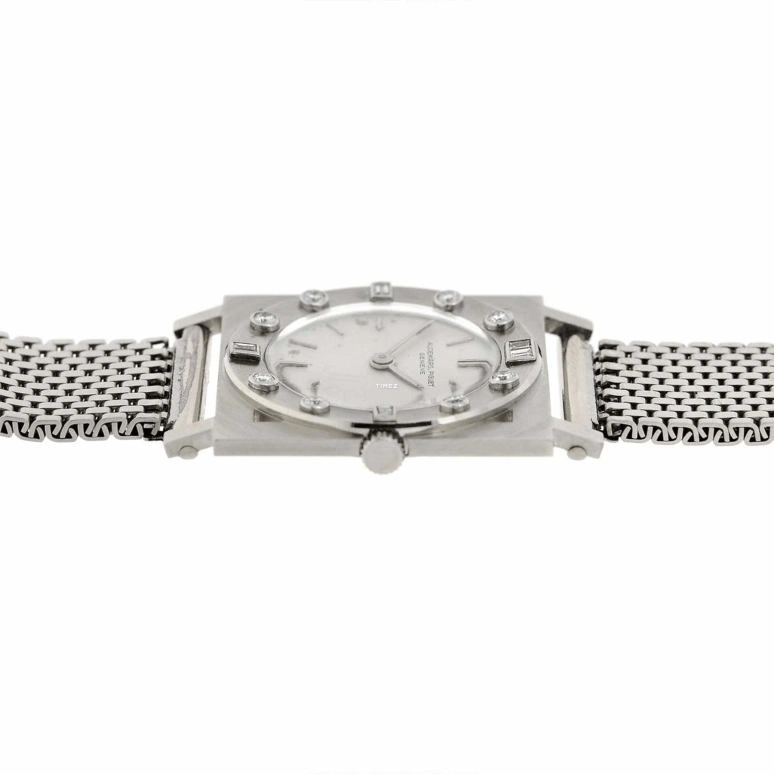 Audemars Piguet,Classique 28mm,28mm,White Gold,Silver White,Handwound,Sapphire,Crystal Glass,Square,5144BC