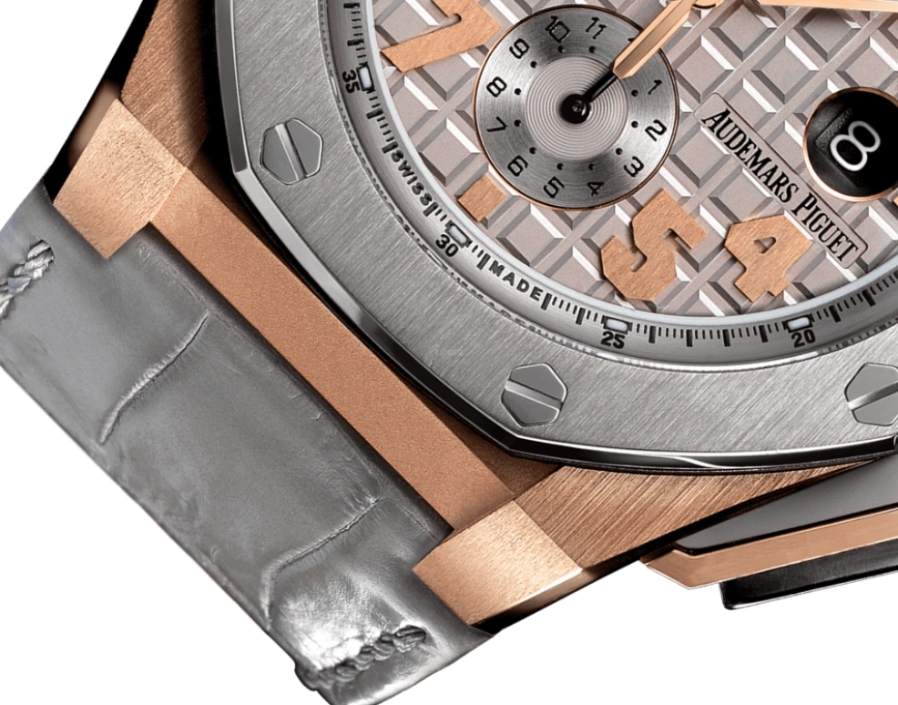 Audemars Piguet,Royal Oak Offshore 44mm,44mm,Pink Gold,Titanium,Grey,Automatic,Chronograph,Day,Anti-magnetic,Carmelo Anthony,LeBron James,26210OI,26210OI.OO.A109CR.01