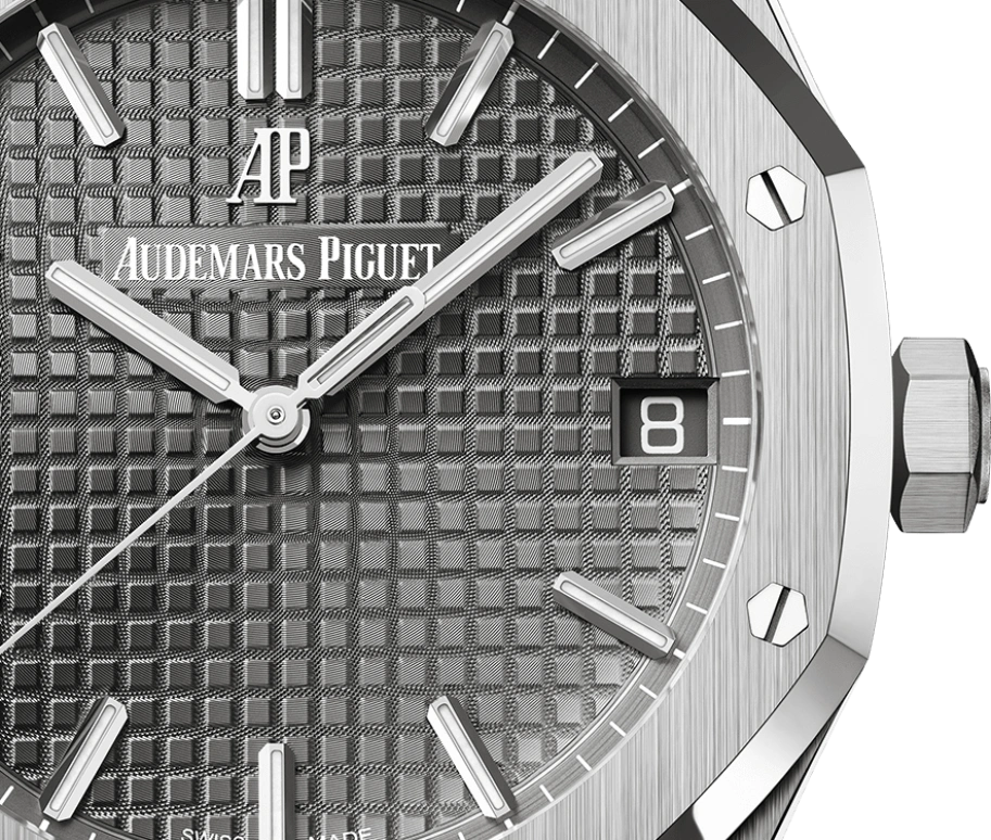 Audemars Piguet,Royal Oak 41mm,41mm,Stainless Steel,Grey,Automatic,Day,70hours,15500ST,15500ST.OO.1220ST.02