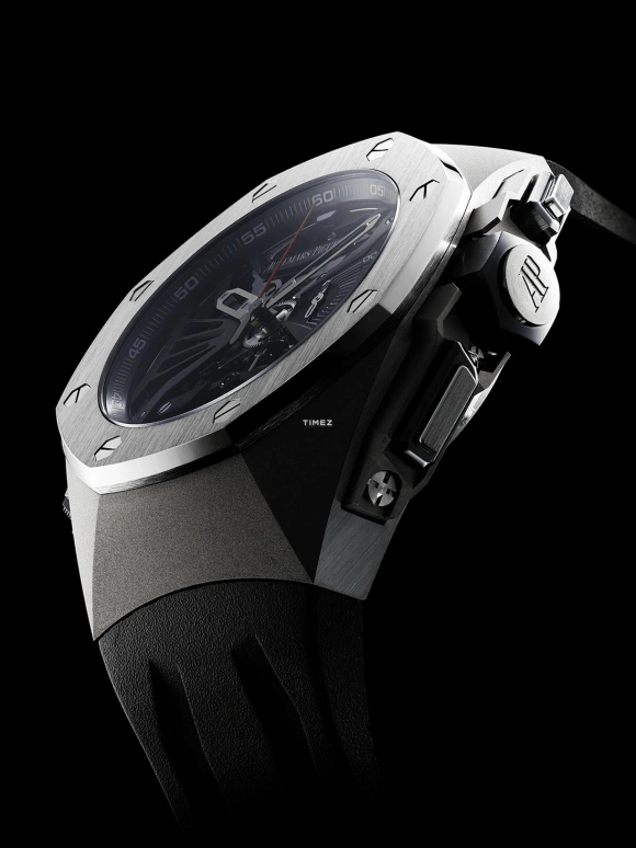 Audemars Piguet,Royal Oak Concept 44mm,44mm,Stainless Steel,Black,Skeleton,Handwound,Chronograph,Tourbillon,Minute Repeater,26577ST,26577ST.OO.D002CA.01