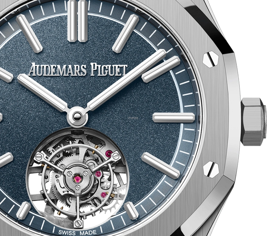 Audemars Piguet,Royal Oak 41mm,41mm,Titanium,Blue,Automatic,Tourbillon,65hours,26730TI,26730TI.OO.1320TI.01 50th