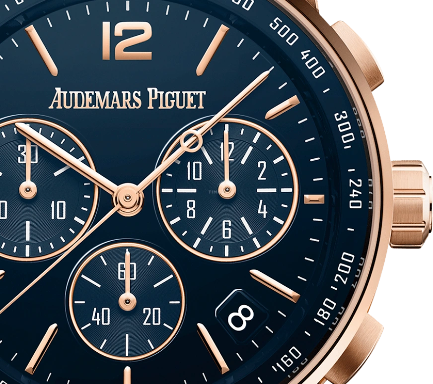 Audemars Piguet,CODE 11.59 41mm,41mm,Rose Gold,Rose,Blue,Automatic,Chronograph,Day,Flyback,26393OR,26393OR.OO.A027KB.01