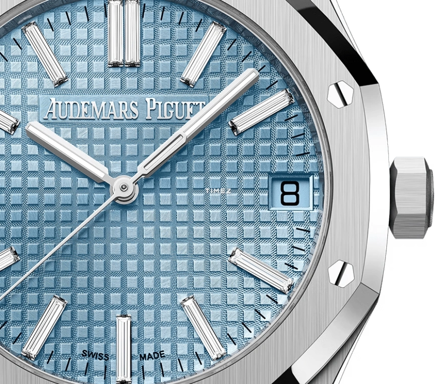 Audemars Piguet,Royal Oak 41mm,41mm,White Gold,Ice Blue,Automatic,Day,70hours,15510BC,15510BC.OO.1320BC.01