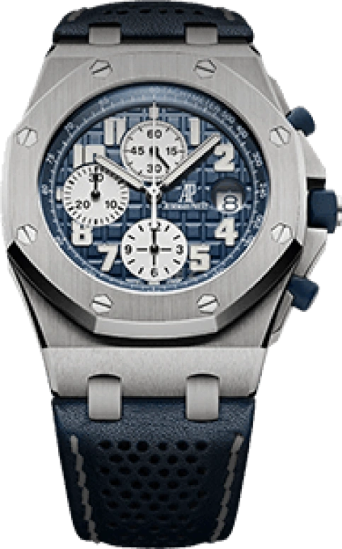 Audemars Piguet,Royal Oak Offshore 42mm,42mm,Stainless Steel,Blue,Automatic,Chronograph,Day,26280ST,26280ST.OO.D022CU.01