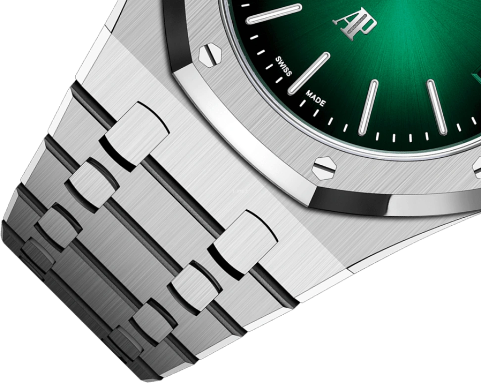 Audemars Piguet,Royal Oak 39mm,39mm,Platinum,Green,Automatic,Day,55hours,Lionel Messi,La Pulga,GOAT,16202PT,16202PT.OO.1240PT.01 50th