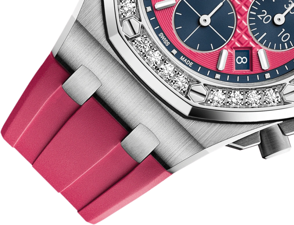 Audemars Piguet,Royal Oak Offshore 37mm,37mm,Stainless Steel,Pink,Automatic,Chronograph,Day,26231ST,26231ST.ZZ.D069CA.01