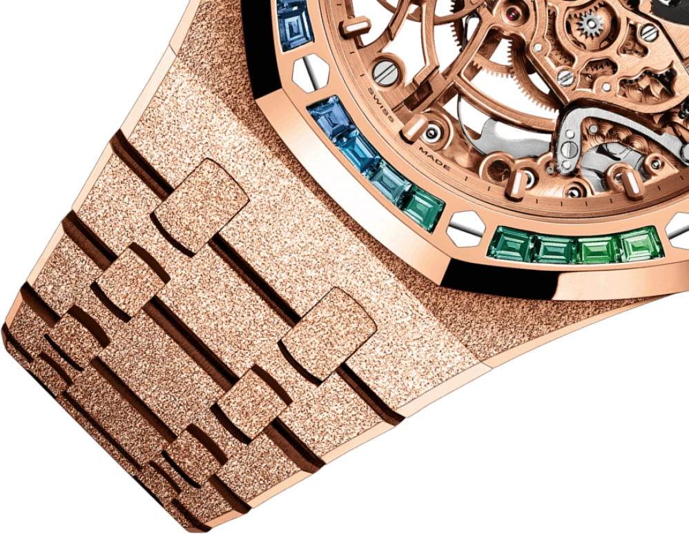 Audemars Piguet,Royal Oak 37mm,37mm,Pink Gold,Skeleton,Automatic,Double Balance,45hours,15468OR,15468OR.YG.1259OR.01