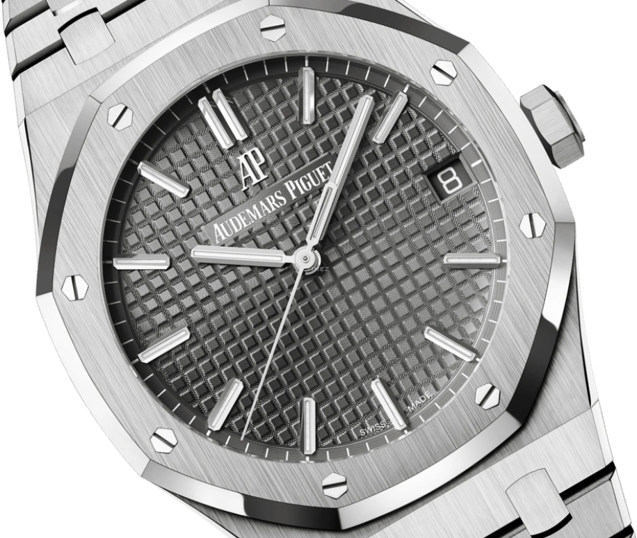 Audemars Piguet,Royal Oak 41mm,41mm,Stainless Steel,Grey,Automatic,Day,70hours,15500ST,15500ST.OO.1220ST.02