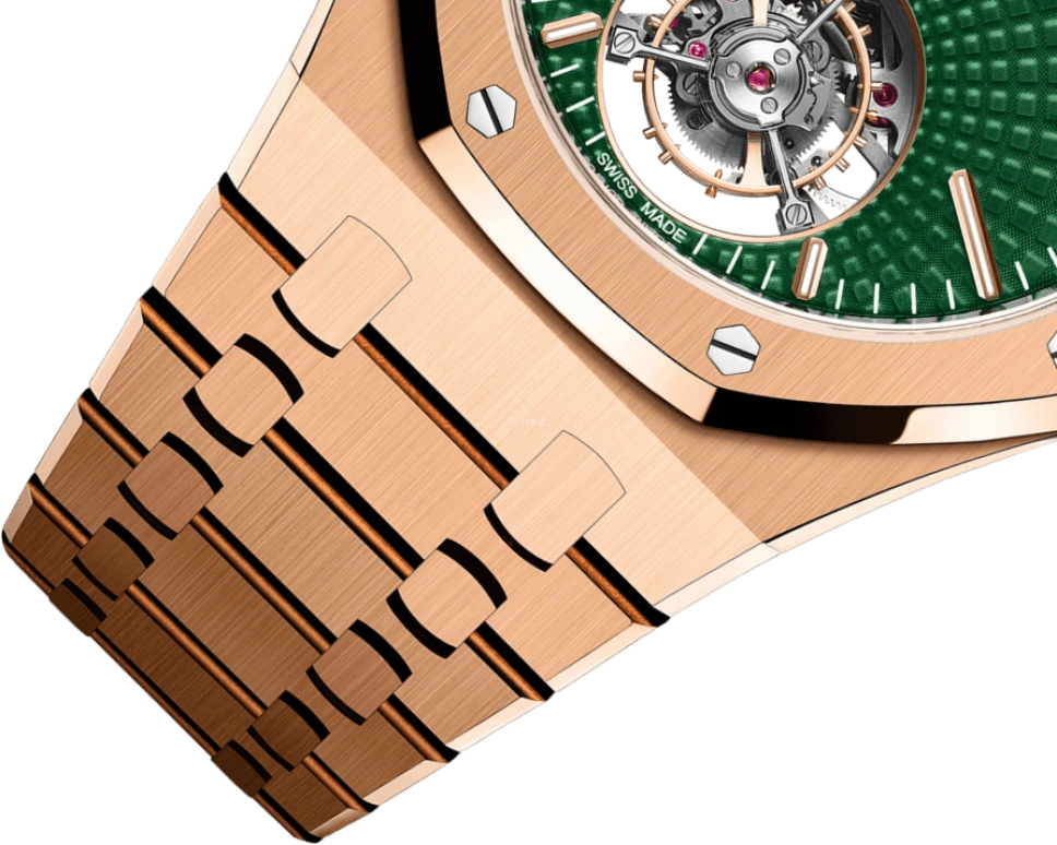 Audemars Piguet,Royal Oak 41mm,41mm,Pink Gold,Green,Automatic,Tourbillon,65hours,26533OR,26533OR.OO.1220OR.01