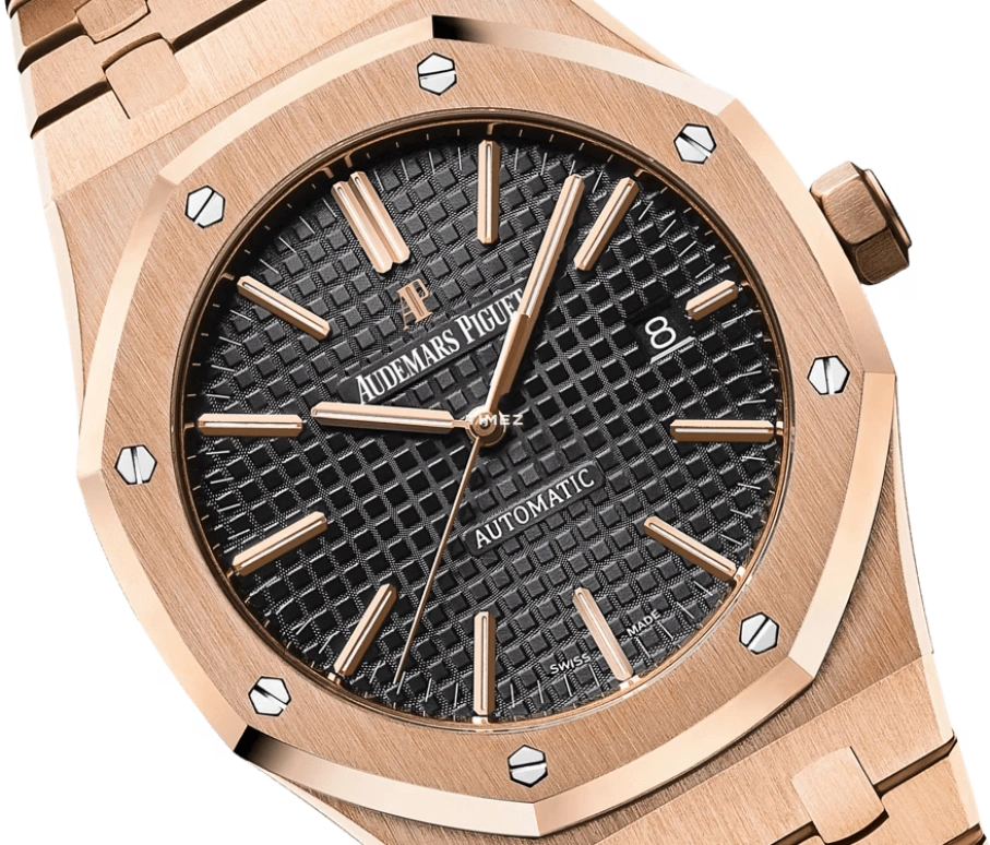 Audemars Piguet,Royal Oak 41mm,41mm,Rose Gold,Black,Automatic,Day,60hours,15400OR,15400OR.OO.1220OR.01.A