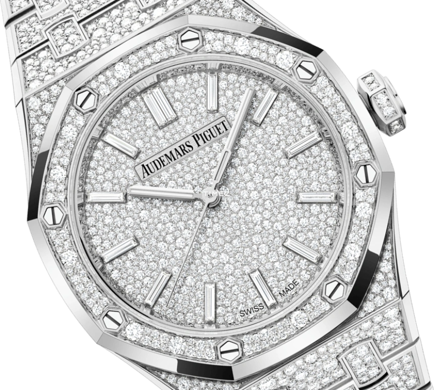 Audemars Piguet,Royal Oak 37mm,37mm,White Gold,Silver,Automatic,Sapphire,Crystal Glass,Octagon,15552BC,15552BC.ZZ.1358BC.01