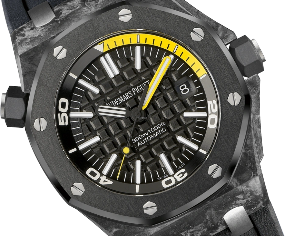 Audemars Piguet,Royal Oak Offshore 42mm,42mm,Titanium,Ceramic,Carbon,Black,Automatic,Day,60hours,15706AU,15706AU.OO.A002CA.01