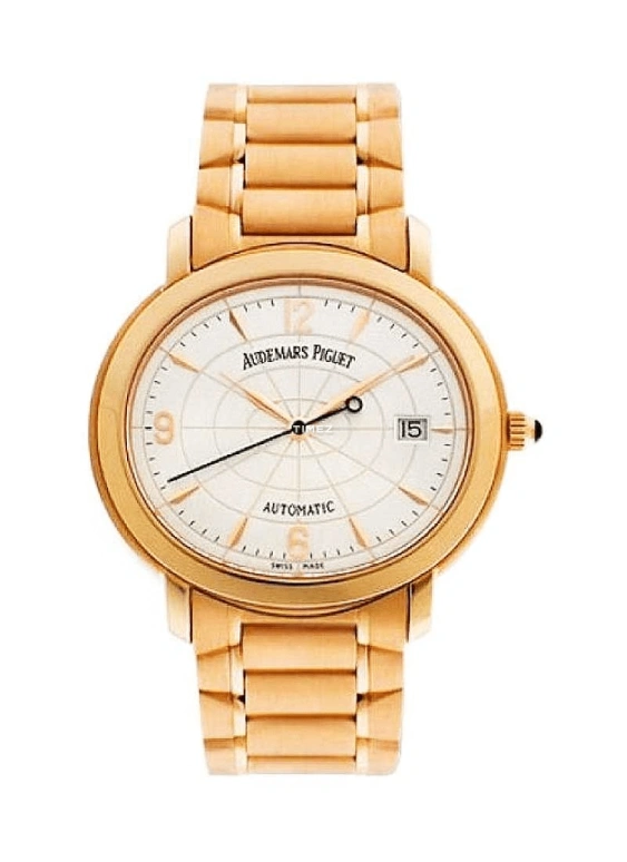 Audemars Piguet,Millenary 35x38.50mm,35x38.50mm,Rose Gold,White,Silver,Automatic,Day,Sapphire,Crystal Glass,15051OR,15051OR.OO.1136OR.01