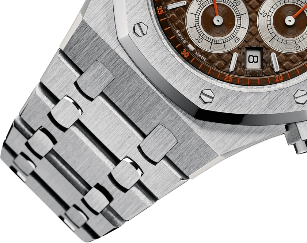 Audemars Piguet,Royal Oak 39mm,39mm,Stainless Steel,Brown,Automatic,Chronograph,Day,26300ST,26300ST.OO.1110ST.08