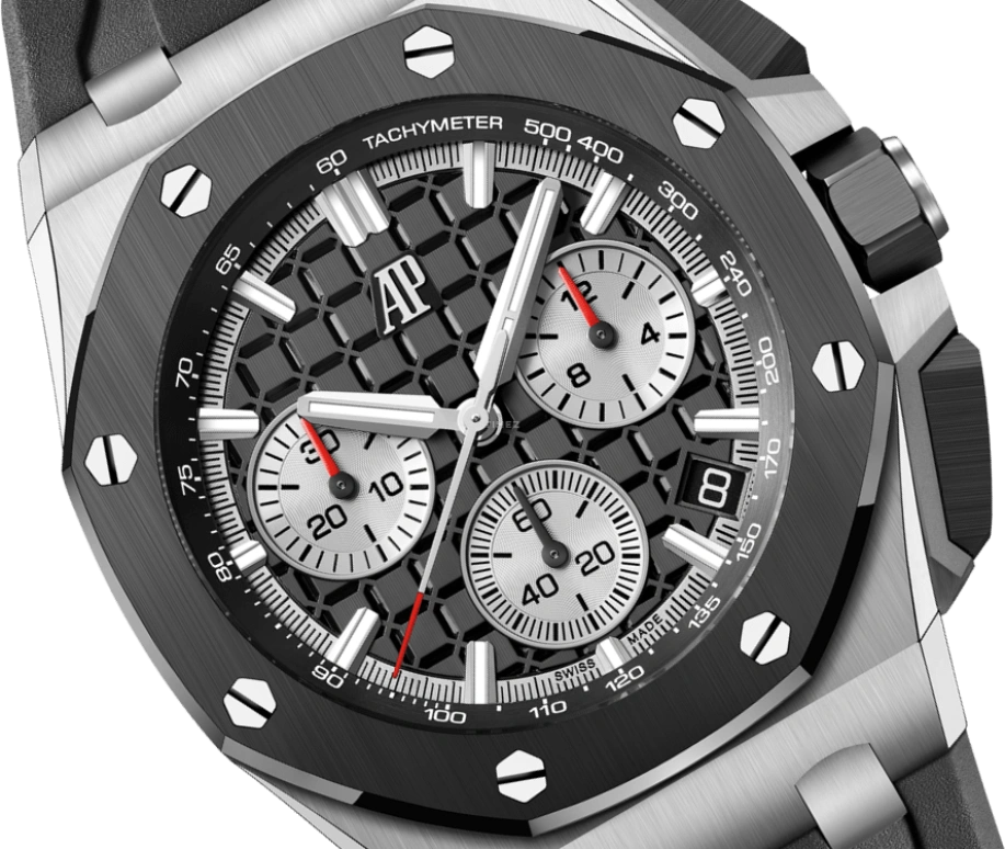 Audemars Piguet,Royal Oak Offshore 43mm,43mm,Ceramic,Stainless Steel,Black,Automatic,Chronograph,Day,Flyback,26420SO,26420SO.OO.A002CA.01