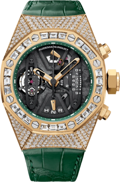 Audemars Piguet,Royal Oak Concept 44mm,44mm,Yellow Gold,Skeleton,Black,Handwound,Chronograph,Power Reserve Indicator,Tourbillon,Function Selector,237hours,In-house Caliber,26225BA,26225BA.ZZ.D400CR.01