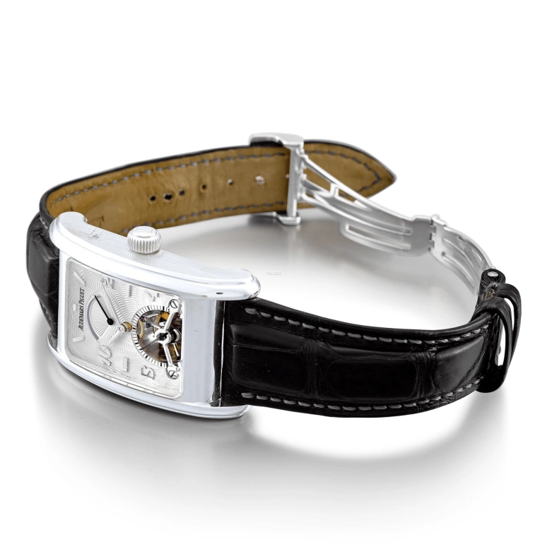 Audemars Piguet,Edward 29x49mm,29x49mm,White Gold,Antique Silver,Handwound,Power Reserve Indicator,Tourbillon,26006BC,26006BC.OO.D002CR.01