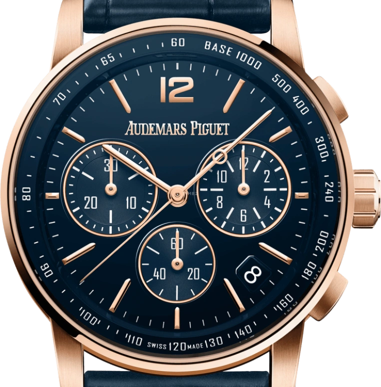 Audemars Piguet,CODE 11.59 41mm,41mm,Pink Gold,Blue,Automatic,Chronograph,Day,Flyback,26393OR,26393OR.OO.A321CR.01