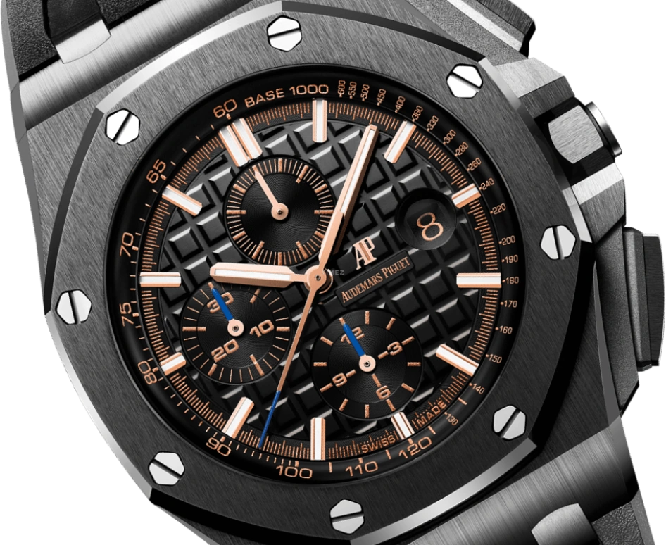 Audemars Piguet,Royal Oak Offshore 44mm,44mm,Titanium,Ceramic,Black,Automatic,Chronograph,Day,26405CE,26405CE.OO.A002CA.02