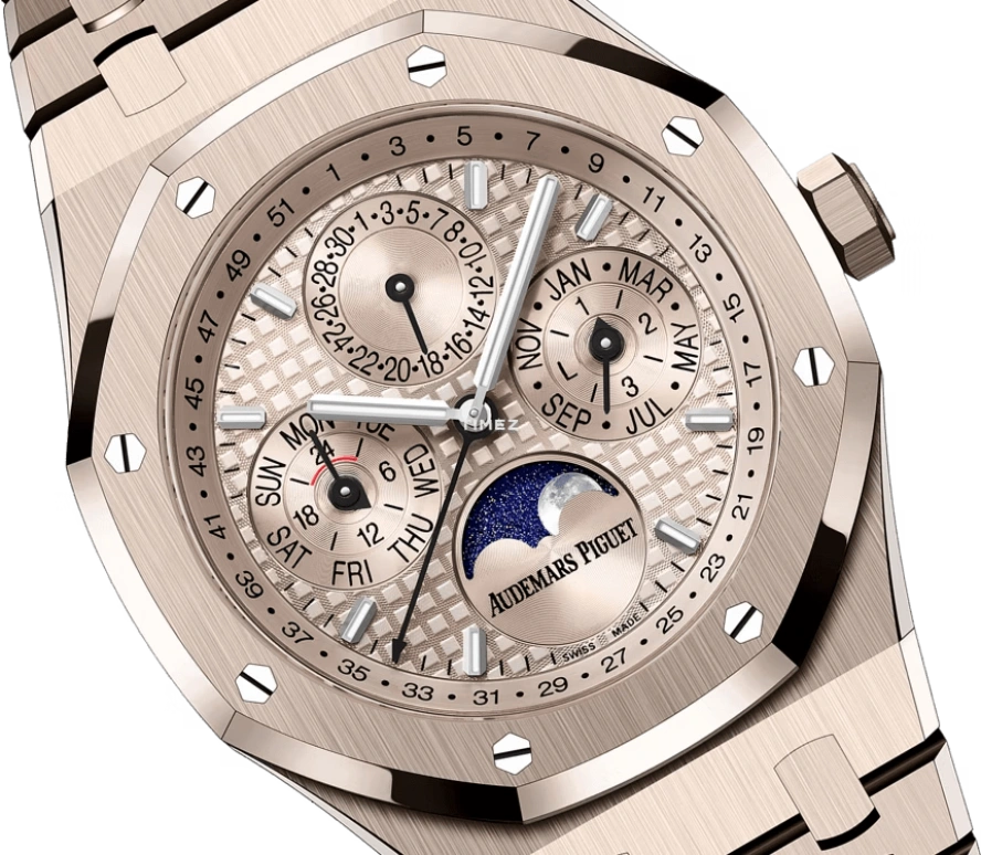 Audemars Piguet,Royal Oak 41mm,41mm,Sand Gold,Sand,Automatic,Moonphase,Perpetual Calendar,Leap Year,Month,55hours,In-house Caliber,26674SG,26674SG.OO.1320SG.01