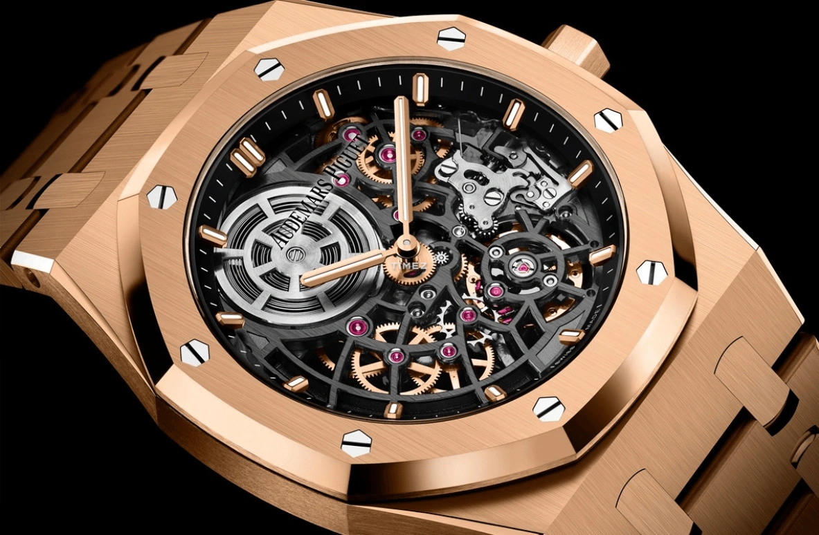 Audemars Piguet,Royal Oak 39mm,39mm,Rose Gold,Grey,Skeleton,Automatic,Double Balance,55hours,Carlos Henrique Casimiro,Casemiro,16204OR,16204OR.OO.1240OR.03
